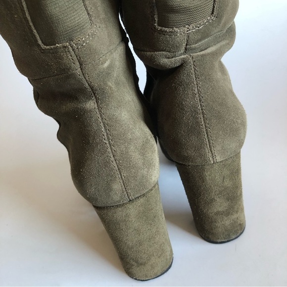 M&S Autograph Suede Block Heel Over the Knee Boots - Picture 7 of 16